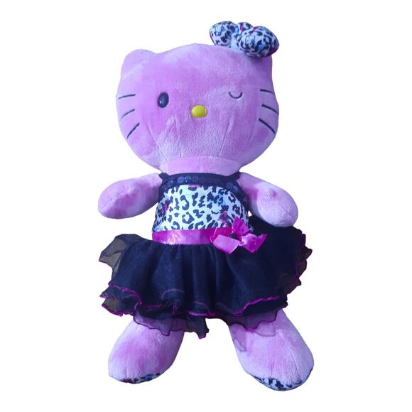 Hello Kitty Build-A-Bear Pink Winking Leopard Dress Bow - Picture 1 of 9